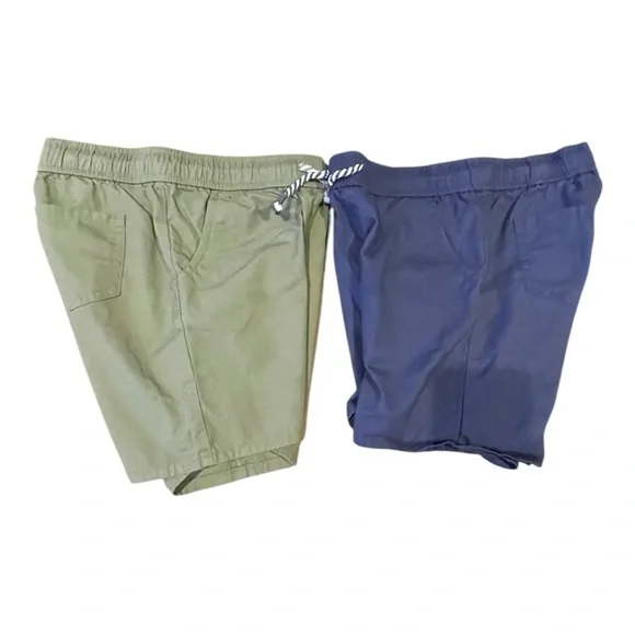 Cat & Jack Blue & Green Shorts Lightweight Elastic Waist 100% Cotton Size: M 7/8 - Picture 6 of 8